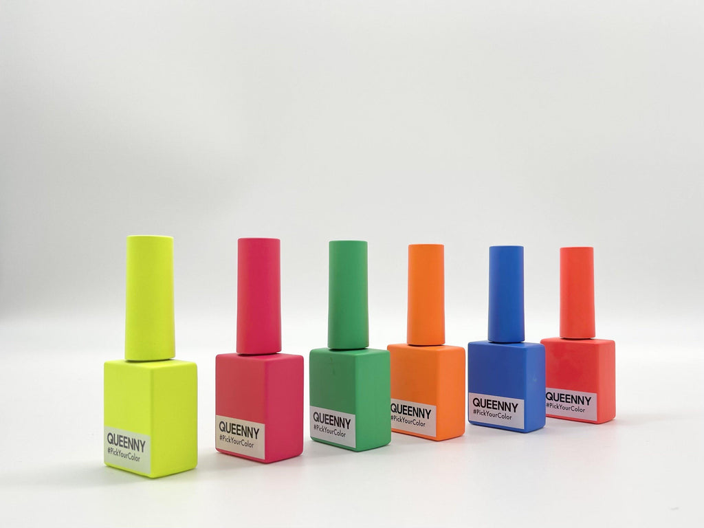  NEON COLLECTION BUNDLE - QUEENNY USA (vegan, cruelty free, non toxic, 11 free gel nail polish)