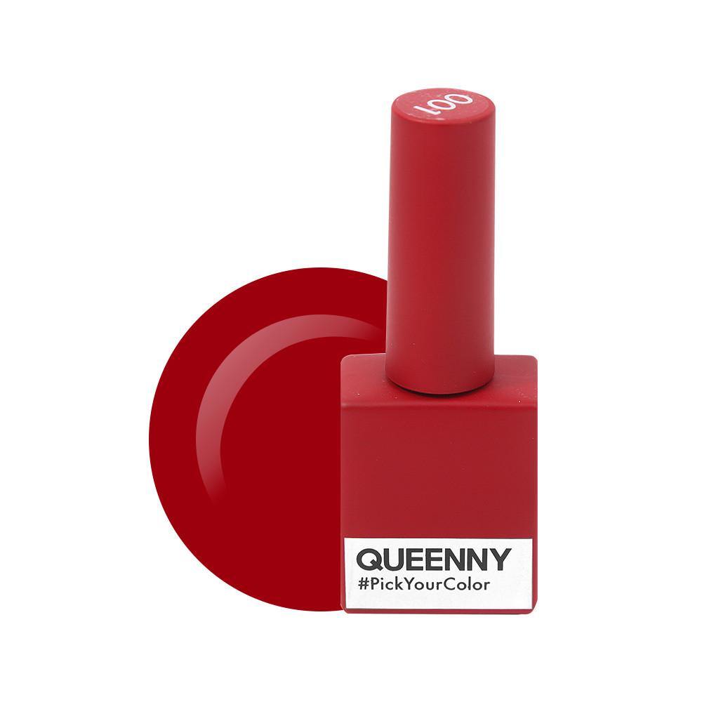  Vivid Red 001 - QUEENNY USA (vegan, cruelty free, non toxic, 11 free gel nail polish)