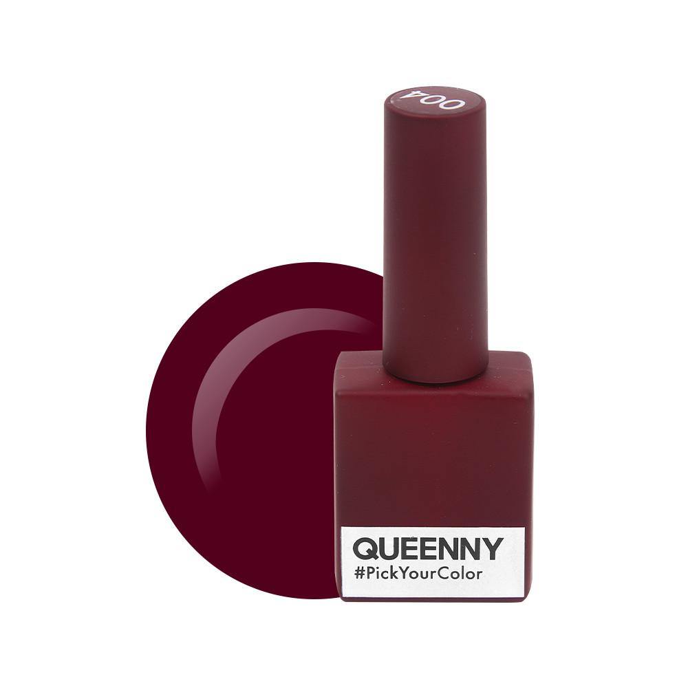  The Burgundy 004 - QUEENNY USA (vegan, cruelty free, non toxic, 11 free gel nail polish)