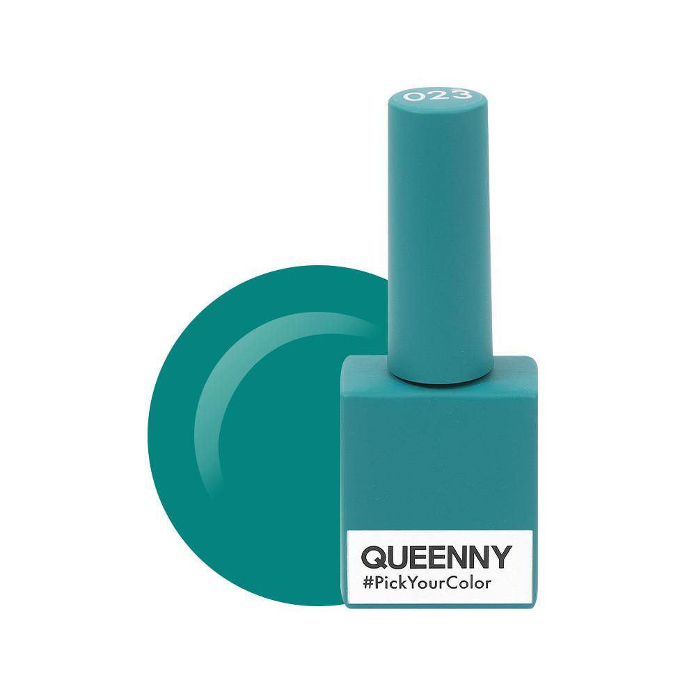  Dark Cyan 023 - QUEENNY USA (vegan, cruelty free, non toxic, 11 free gel nail polish)