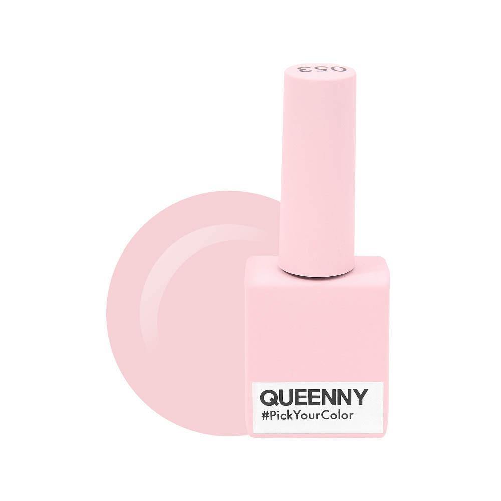  White Pink 053 - QUEENNY USA (vegan, cruelty free, non toxic, 11 free gel nail polish)