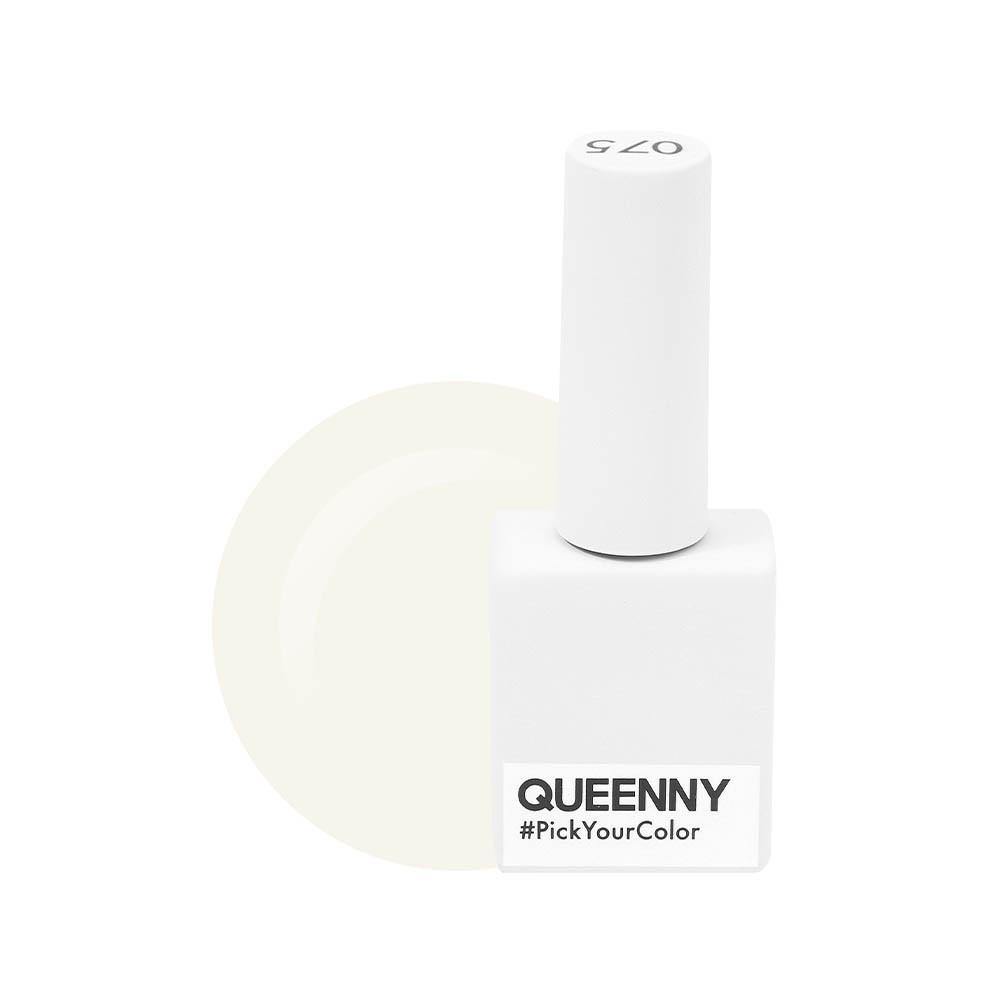  White 075 - QUEENNY USA (vegan, cruelty free, non toxic, 11 free gel nail polish)